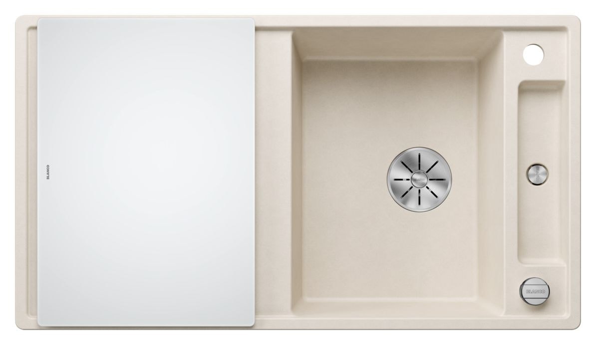 AXIA III 5 S Einbauspüle für 50 cm Unterschrank Silgranit 2 Becken  (Weiß) 