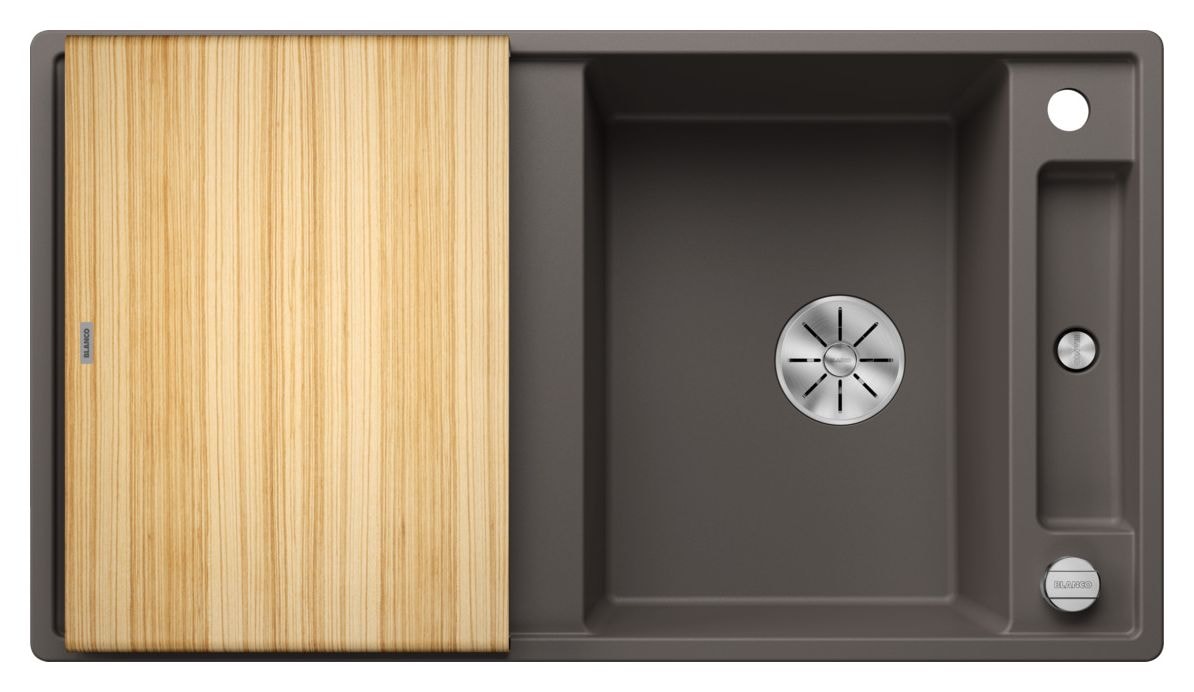 AXIA III 5 S Einbauspüle für 50 cm Unterschrank Silgranit 2 Becken  (Grau) 
