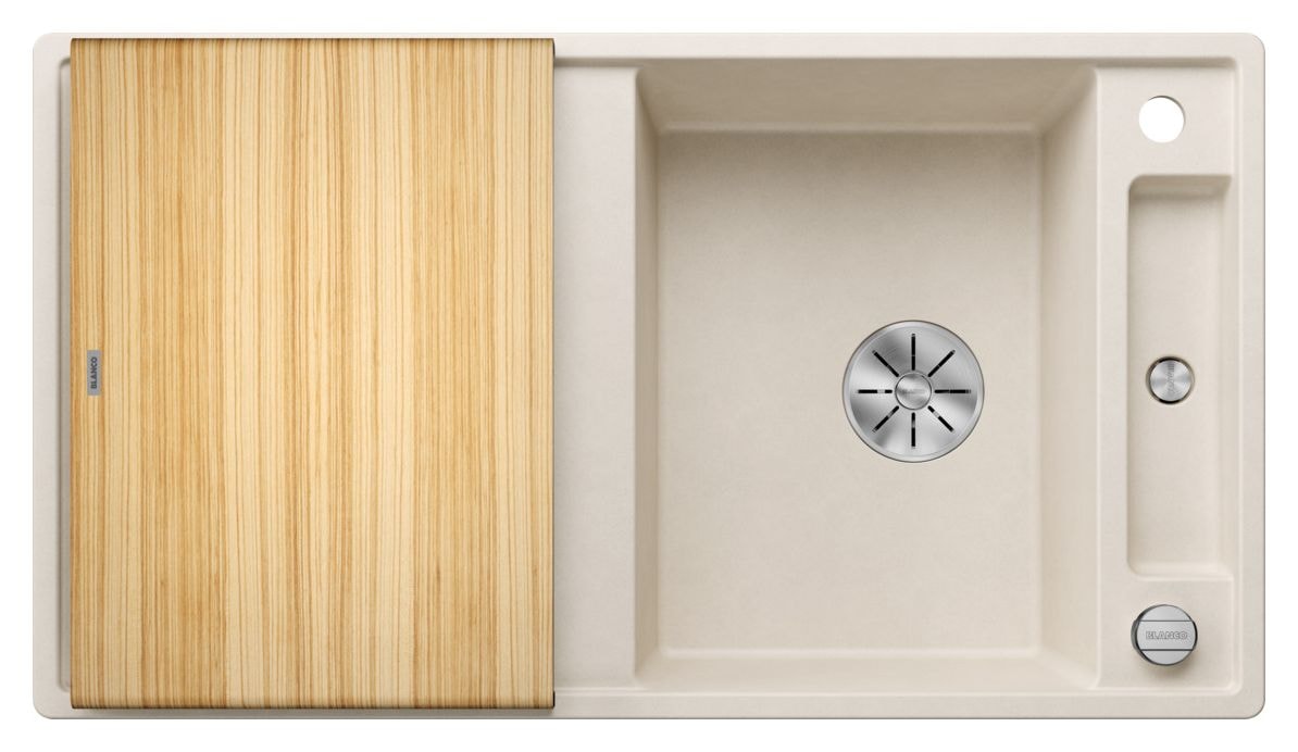 AXIA III 5 S Einbauspüle für 50 cm Unterschrank Silgranit 2 Becken  (Weiß) 