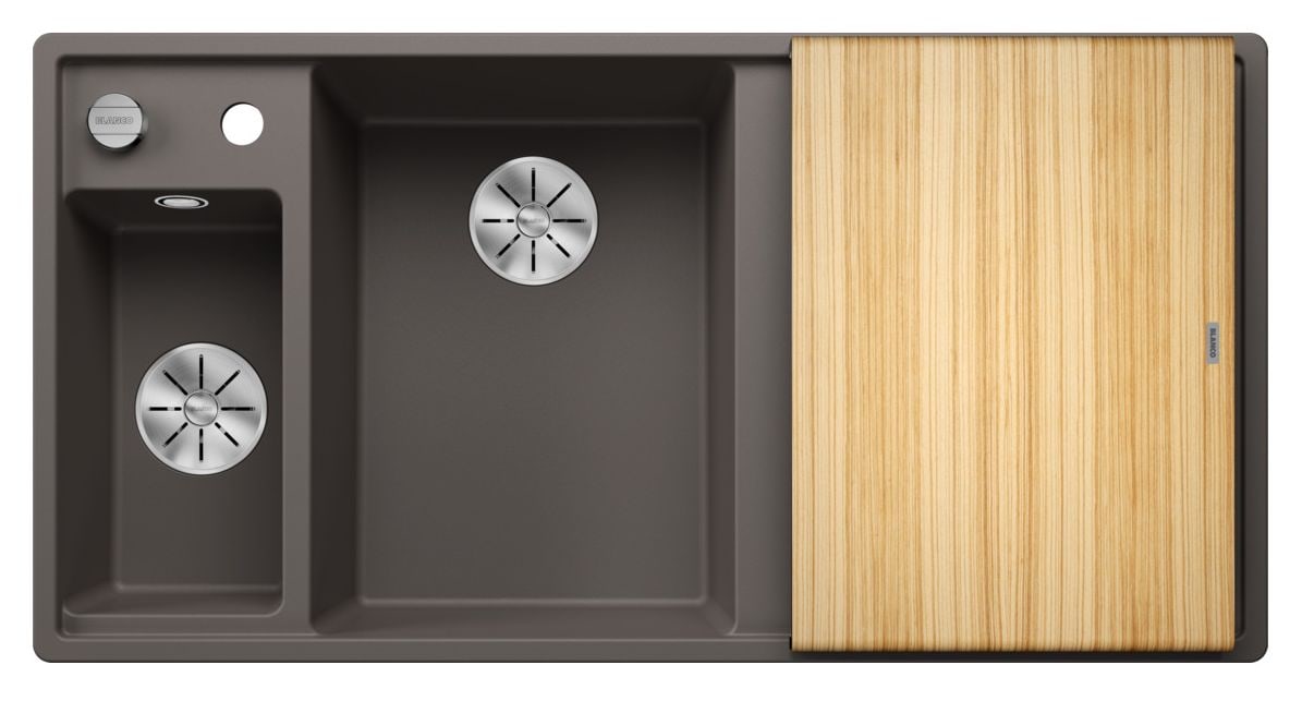 AXIA III 6 S Einbauspüle für 60 cm Unterschrank Silgranit 2 Becken  (Grau) 