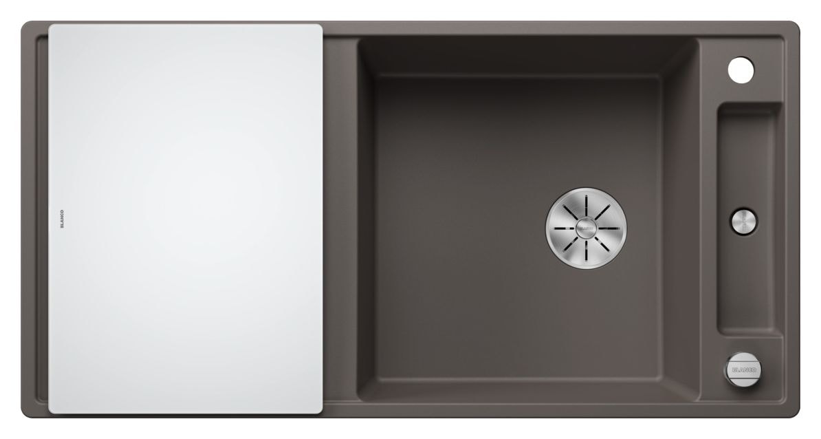 AXIA III XL 6 S Einbauspüle für 60 cm Unterschrank Silgranit 2 Becken  (Grau) 