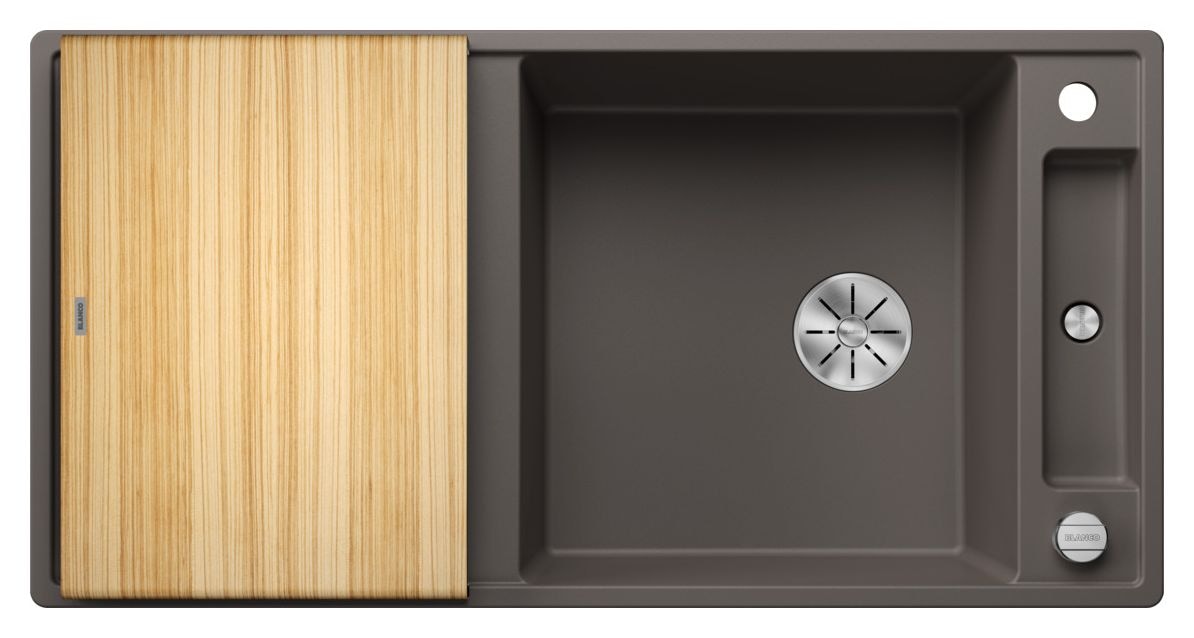 AXIA III XL 6 S Einbauspüle für 60 cm Unterschrank Silgranit 2 Becken  (Grau) 