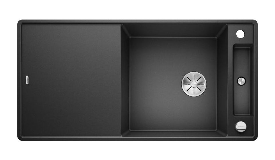 AXIA III XL 6 S-F Flächenbündige Spüle für 60 cm Unterschrank Silgranit 2 Becken  (Anthrazit) 