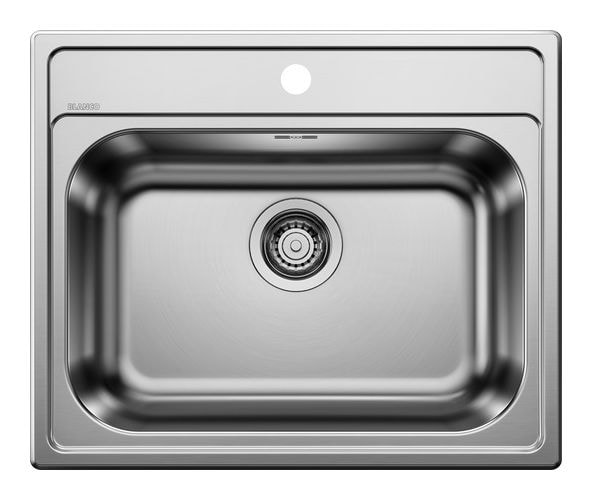 BLANCODANA 6 Einbauspüle für 60 cm Unterschrank Edelstahl 1 Becken  (Edelstahl) 