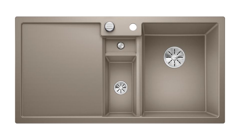 COLLECTIS 6 S Einbauspüle für 60 cm Unterschrank Silgranit 3 Becken  (Beige) 