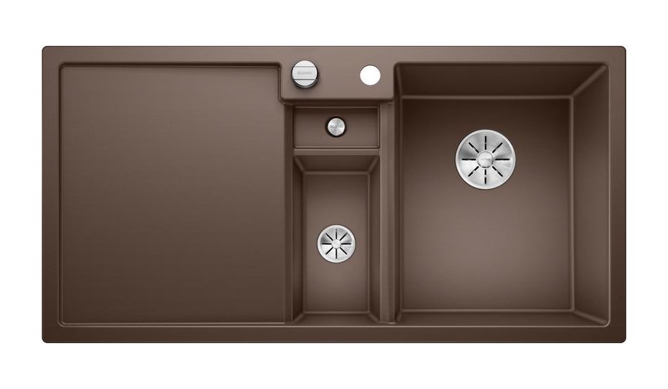 COLLECTIS 6 S Einbauspüle für 60 cm Unterschrank Silgranit 3 Becken  (Braun) 