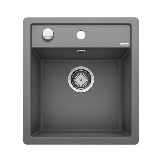 DALAGO 45-F, SILGRANIT, felsgrau, mit Ablauffernbedienung, keine Beckenlage, 450 mm Untermaß 