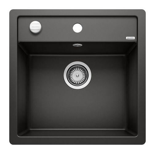 DALAGO 5-F, SILGRANIT, schwarz, mit Ablauffernbedienung, keine Beckenlage, 500 mm Untermaß 