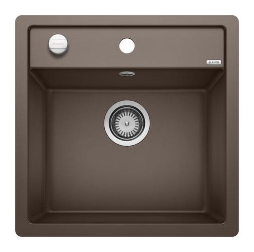 DALAGO 5-F Flächenbündige Spüle für 50 cm Unterschrank Silgranit 1 Becken  (Braun) 
