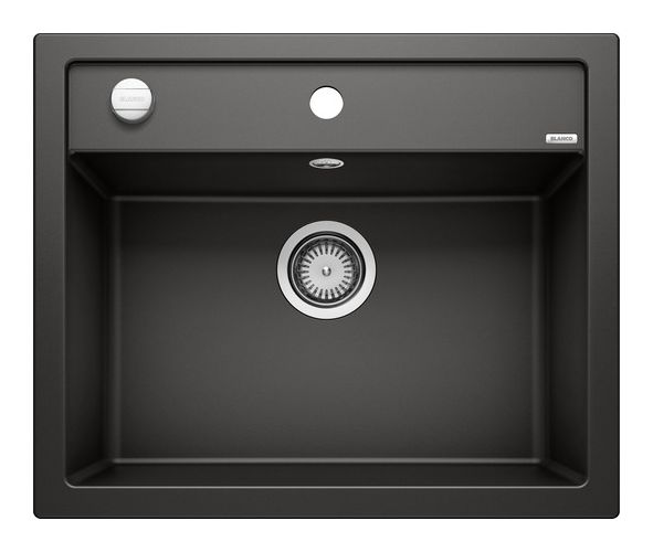 DALAGO 6 Einbauspüle für 60 cm Unterschrank Silgranit 1 Becken  (Schwarz) 