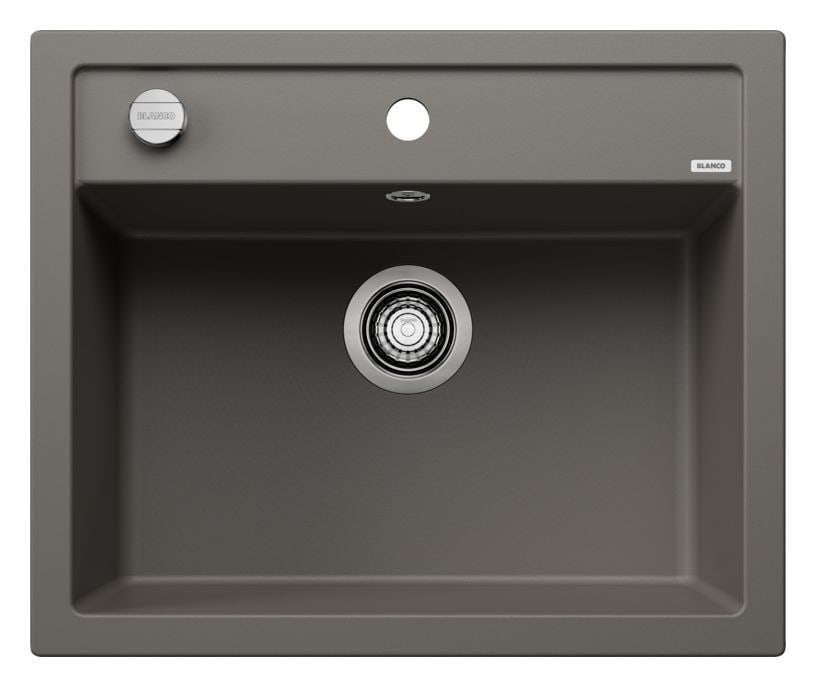DALAGO 6 Einbauspüle für 60 cm Unterschrank Silgranit 1 Becken  (Grau) 
