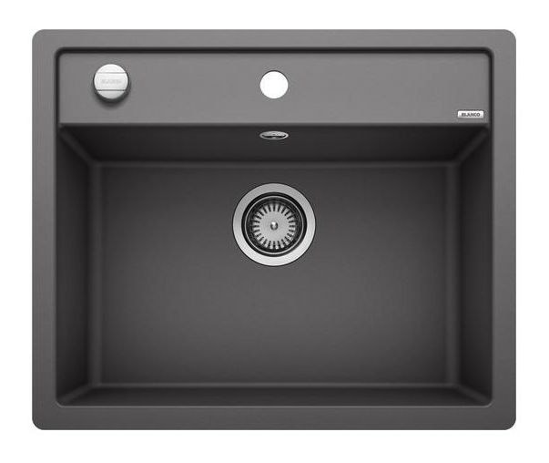 DALAGO 6-F, SILGRANIT, felsgrau, mit Ablauffernbedienung, keine Beckenlage, 600 mm Untermaß 
