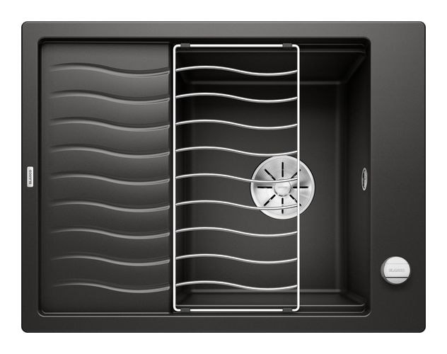 ELON 45 S Einbauspüle für 45 cm Unterschrank Silgranit 1 Becken  (Schwarz) 