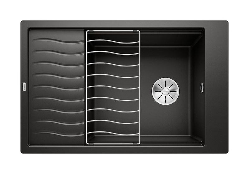 ELON XL 6 S Einbauspüle für 60 cm Unterschrank Silgranit 1 Becken  (Schwarz) 