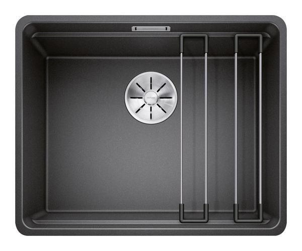 ETAGON 500-F Flächenbündige Spüle für 60 cm Unterschrank Silgranit 1 Becken  (Anthrazit) 