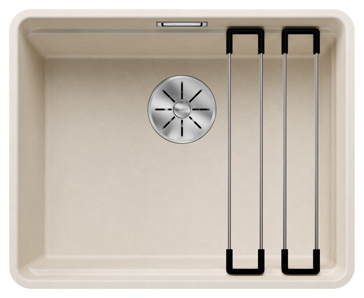 ETAGON 500-F Flächenbündige Spüle für 60 cm Unterschrank Silgranit 1 Becken  (Weiß) 