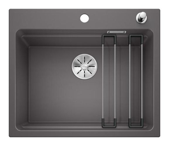 ETAGON 6 Einbauspüle für 60 cm Unterschrank Silgranit 1 Becken  (Grau) 