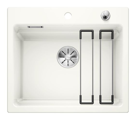 ETAGON 6 Einbauspüle für 60 cm Unterschrank Keramik 1 Becken  (Weiß) 