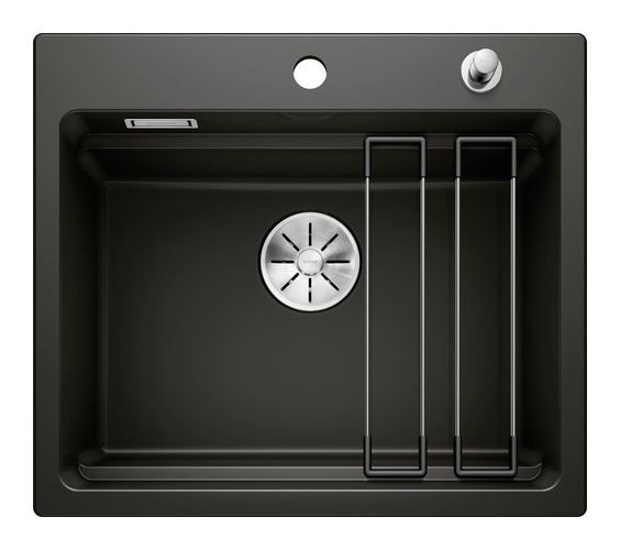 ETAGON 6 Einbauspüle für 60 cm Unterschrank Keramik 1 Becken  (Schwarz) 