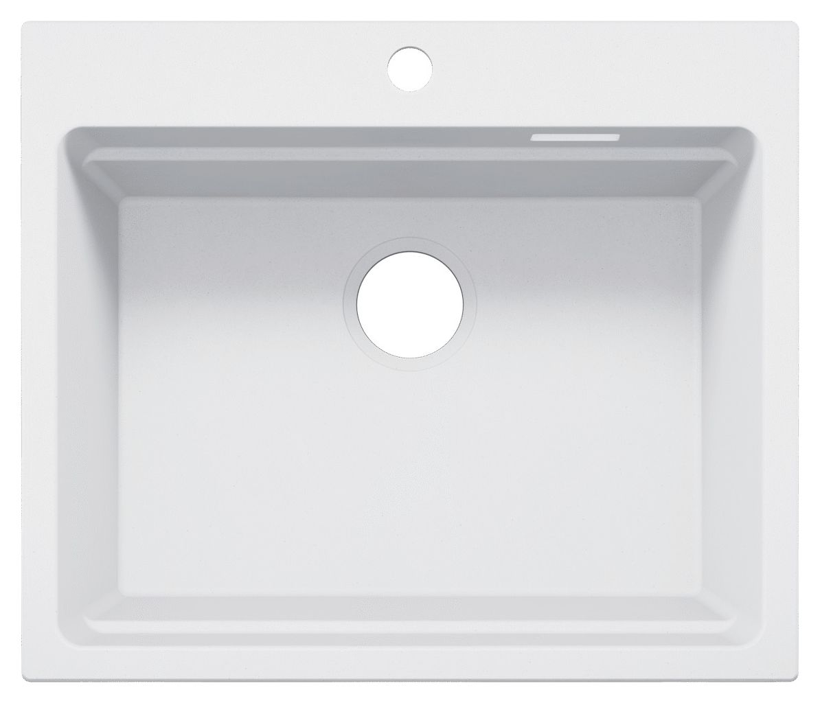 ETAGON 6 Einbauspüle für 60 cm Unterschrank Silgranit 1 Becken  (Weiß) 
