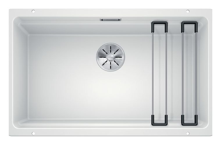 ETAGON 700-U, SILGRANIT, weiß, ohne Ablauffernbedienung, mit Zubehör, keine Beckenlage, 800 mm Untermaß 