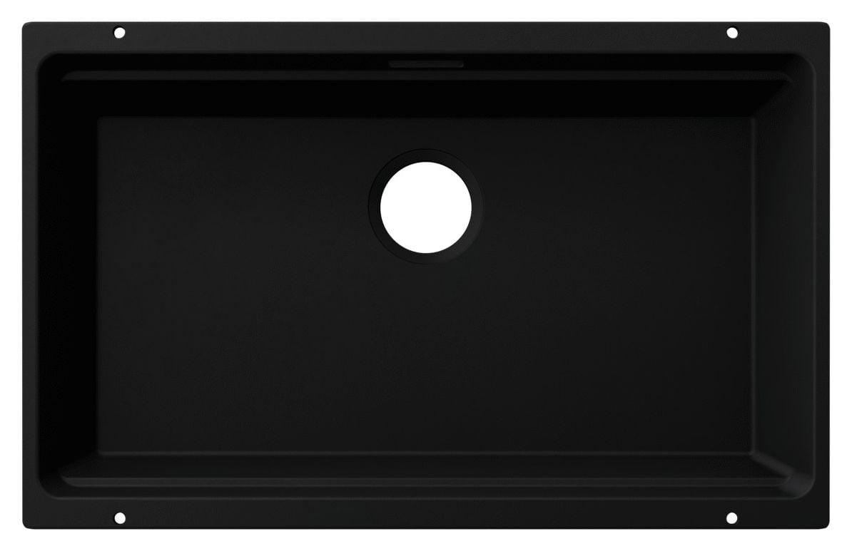 ETAGON 700-U Unterbauspüle für 80 cm Unterschrank Silgranit 1 Becken  (Schwarz) 