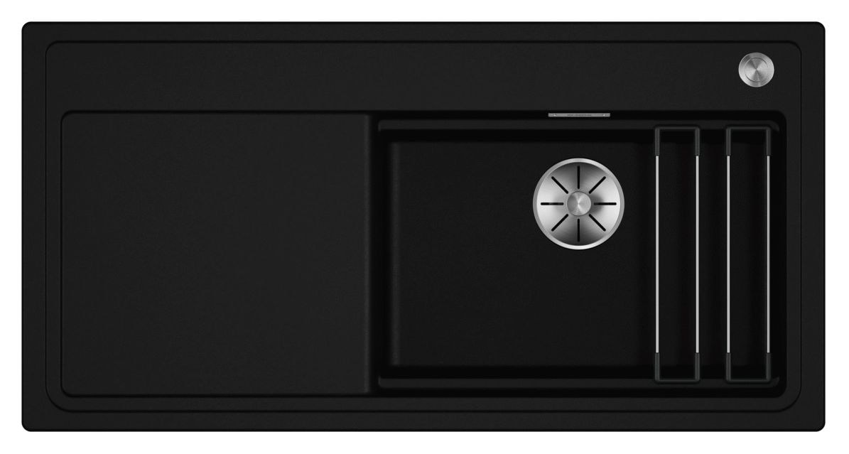 ETAGON XL 6 S Einbauspüle für 60 cm Unterschrank Silgranit 1 Becken  (Schwarz) 
