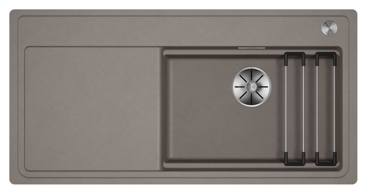 ETAGON XL 6 S-F Flächenbündige Spüle für 60 cm Unterschrank Silgranit 1 Becken  (Braun) 