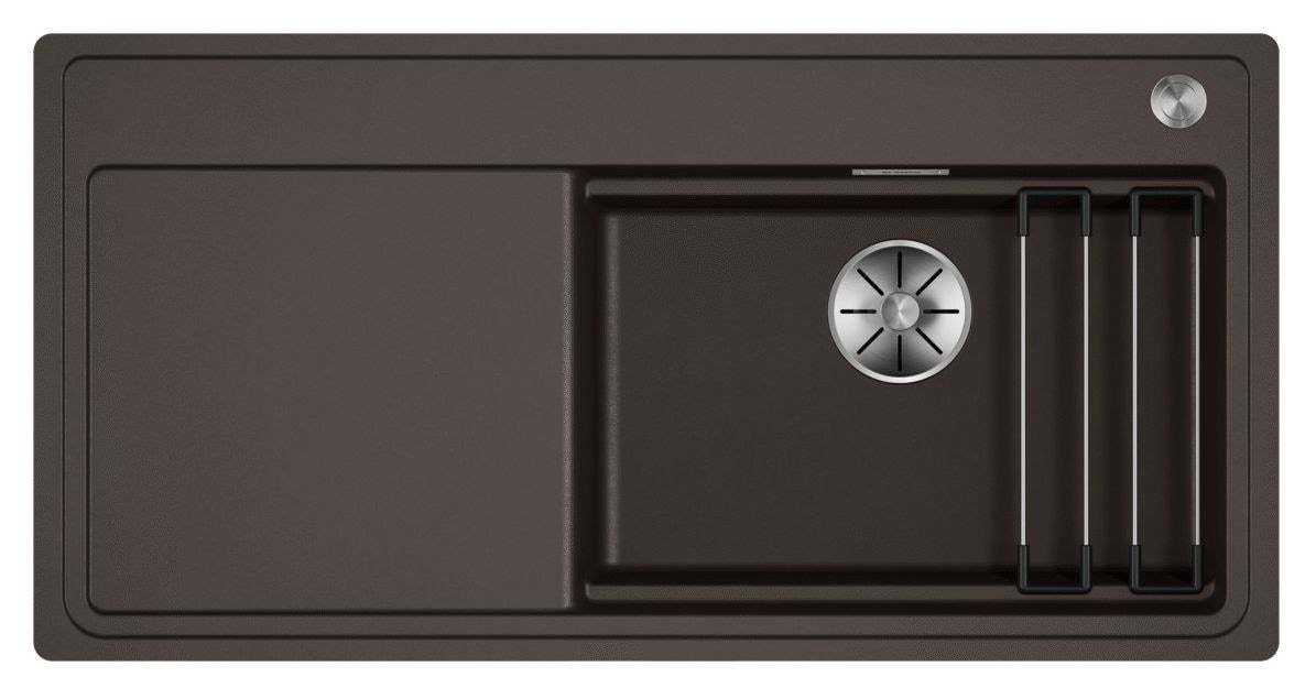 ETAGON XL 6 S-F Flächenbündige Spüle für 60 cm Unterschrank Silgranit 1 Becken  (Braun) 