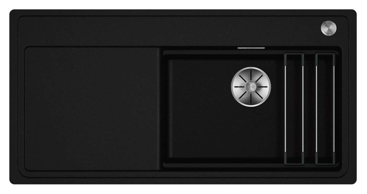 ETAGON XL 6 S-F Flächenbündige Spüle für 60 cm Unterschrank Silgranit 1 Becken  (Schwarz) 
