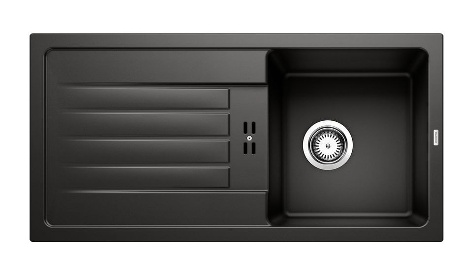 FAVUM 45 S Einbauspüle für 45 cm Unterschrank Silgranit 2 Becken  (Schwarz) 