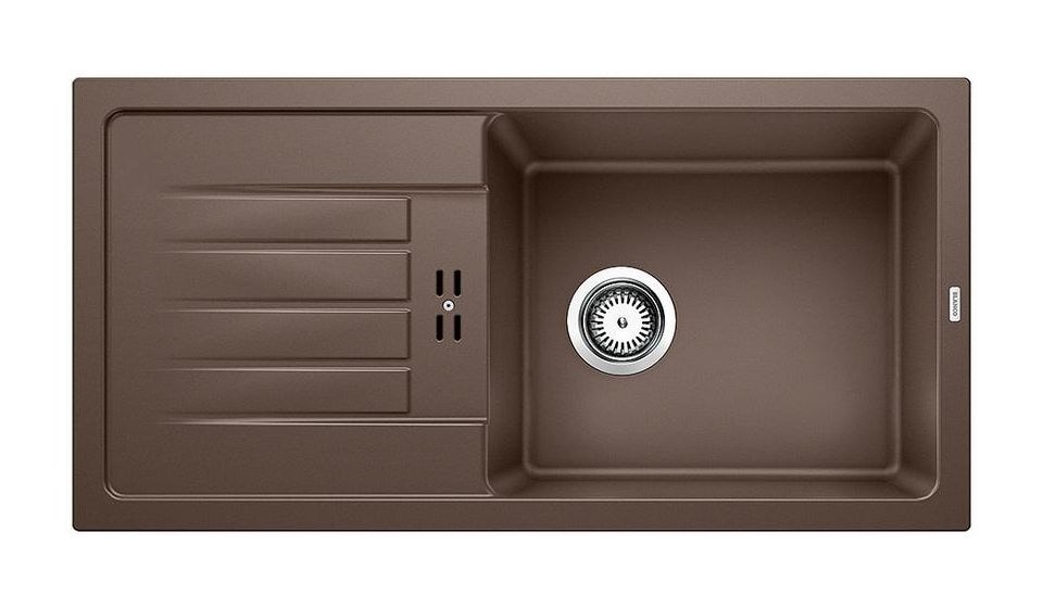 FAVUM XL 6 S Einbauspüle für 60 cm Unterschrank Silgranit 2 Becken  (Braun) 
