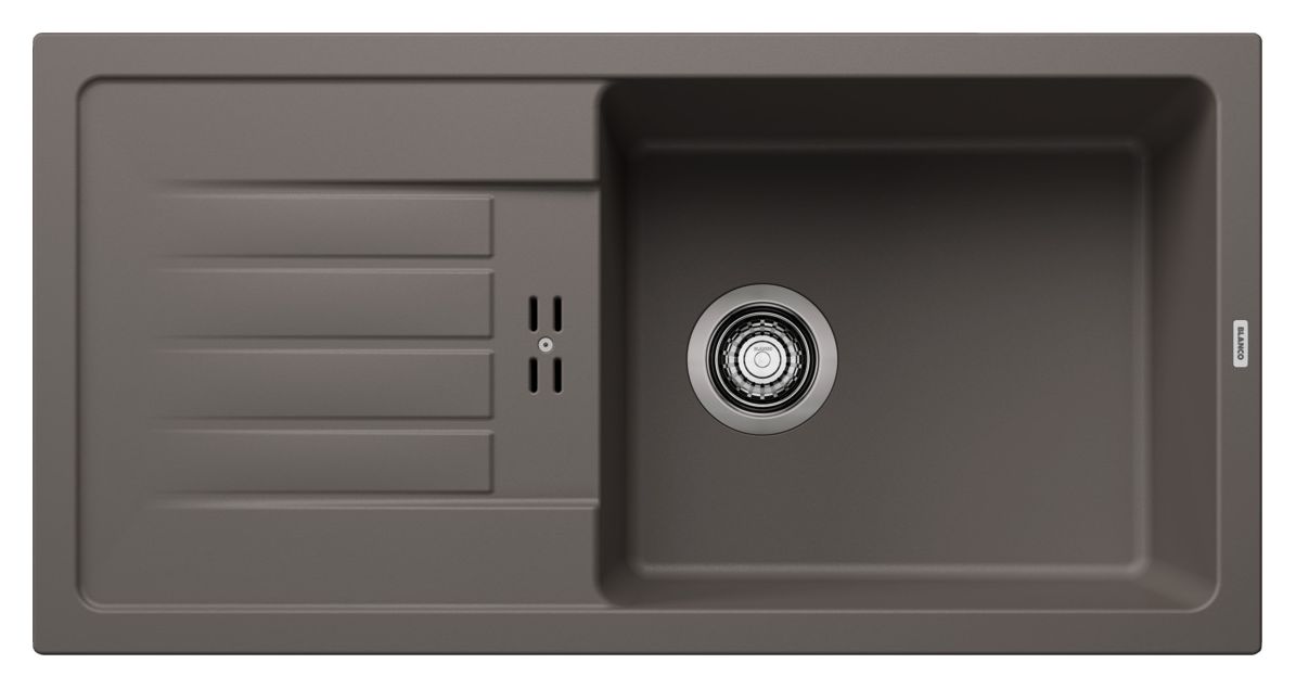 FAVUM XL 6 S Einbauspüle für 60 cm Unterschrank Silgranit 2 Becken  (Grau) 