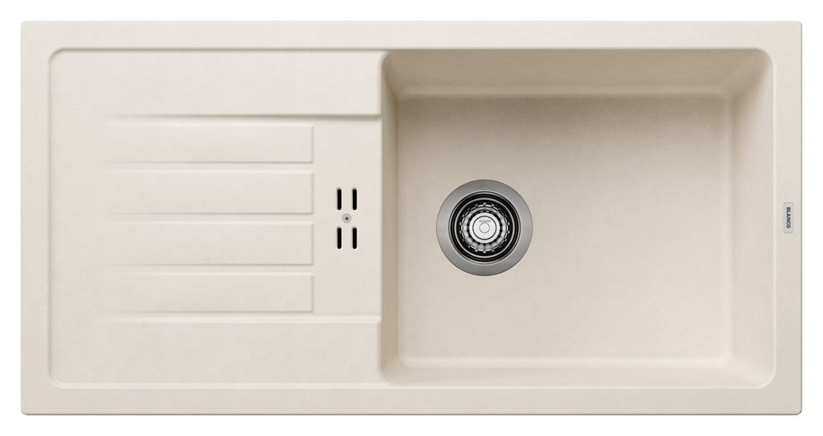 FAVUM XL 6 S Einbauspüle für 60 cm Unterschrank Silgranit 2 Becken  (Weiß) 