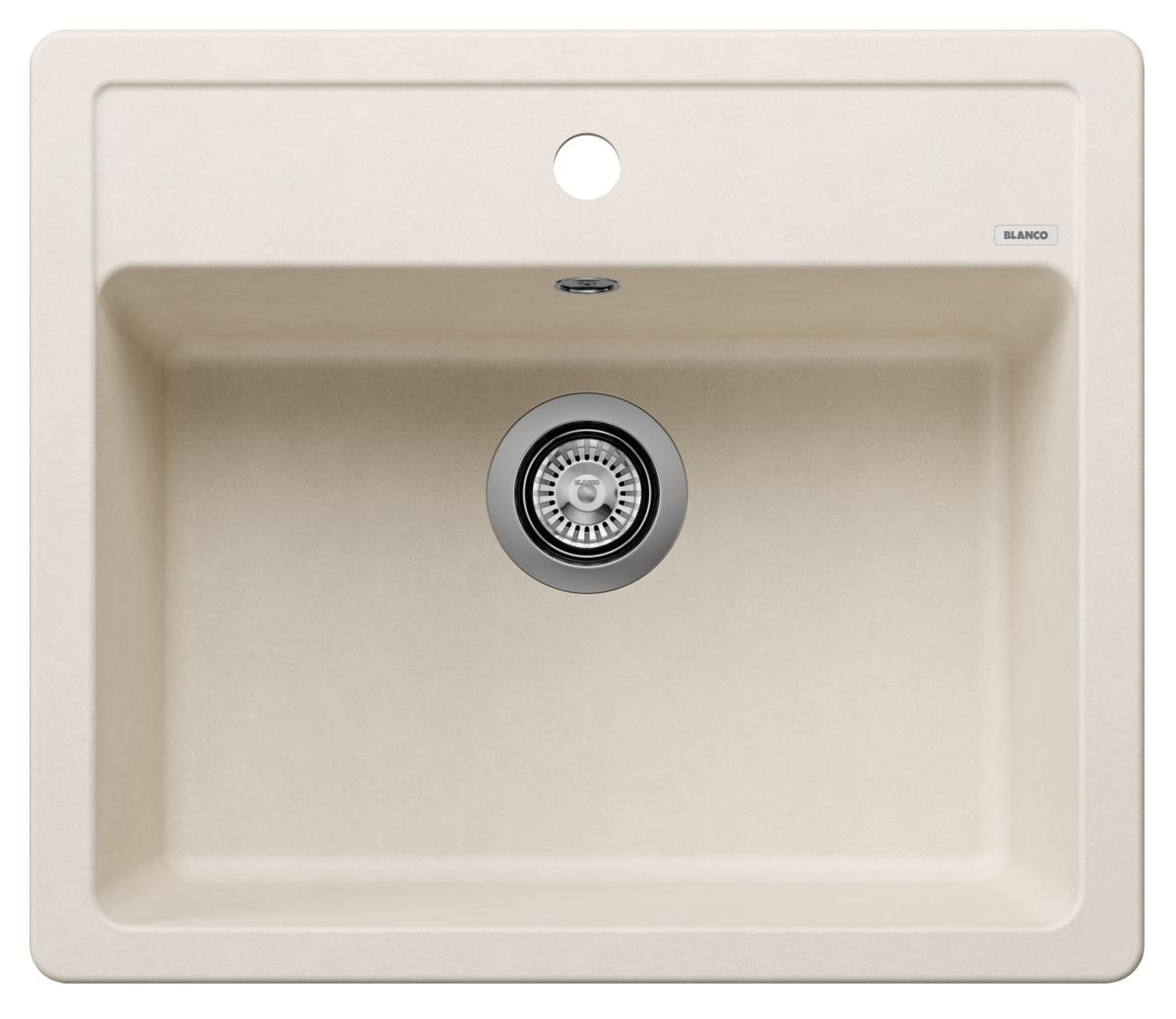 LEGRA 6 Einbauspüle für 60 cm Unterschrank Silgranit 1 Becken  (Weiß) 