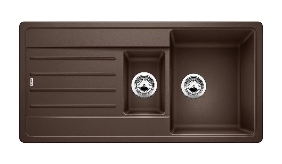 LEGRA 6 S Einbauspüle für 60 cm Unterschrank Silgranit 2 Becken  (Braun) 