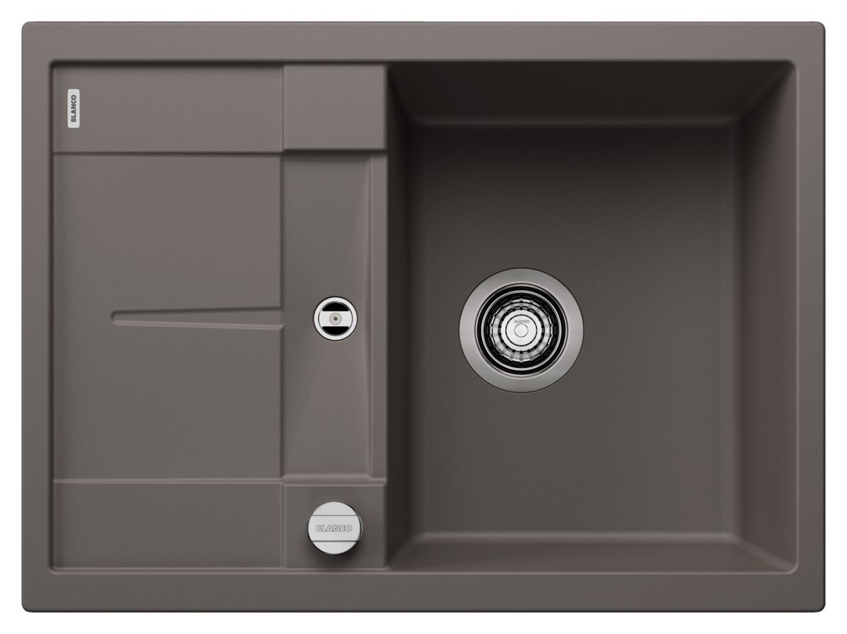 METRA 45 S Compact Einbauspüle für 45 cm Unterschrank Silgranit 2 Becken  (Grau) 