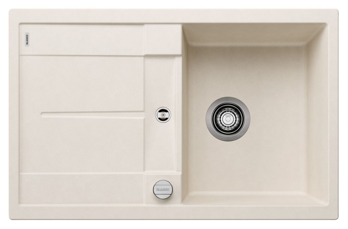 METRA 45 S Einbauspüle für 45 cm Unterschrank Silgranit 2 Becken  (Weiß) 