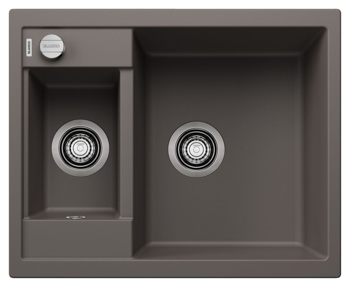METRA 6 Einbauspüle für 60 cm Unterschrank Silgranit 2 Becken  (Grau) 