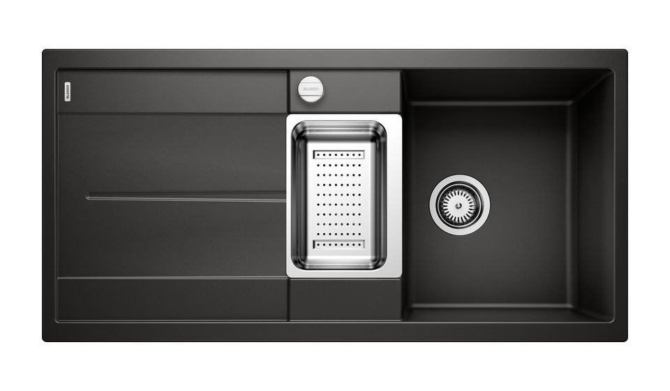 METRA 6 S Einbauspüle für 60 cm Unterschrank Silgranit 2 Becken  (Schwarz) 