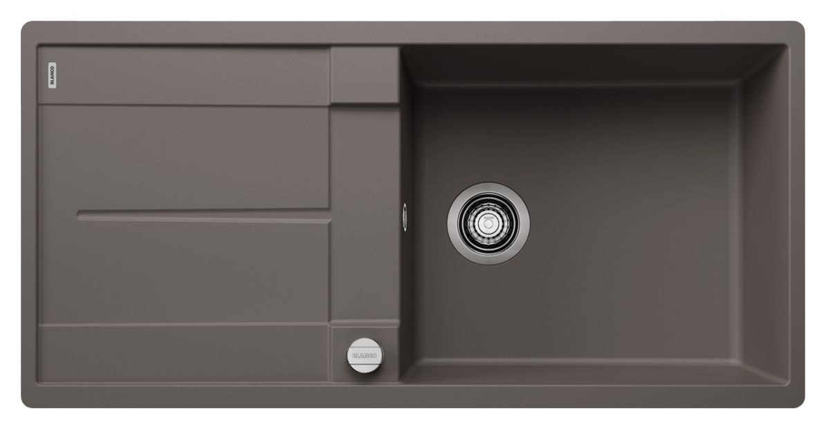 METRA XL 6 S-F Flächenbündige Spüle für 60 cm Unterschrank Silgranit 1 Becken  (Grau) 