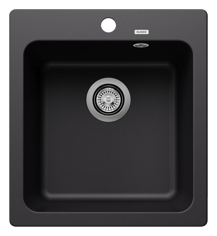 NAYA 45 Einbauspüle für 45 cm Unterschrank Silgranit 1 Becken  (Schwarz) 