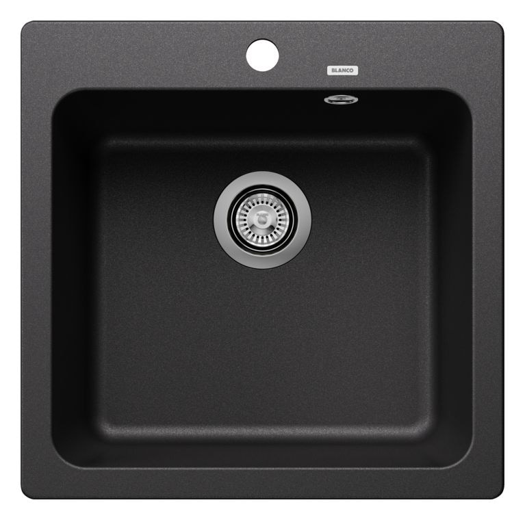 NAYA 5 Einbauspüle für 50 cm Unterschrank Silgranit 1 Becken  (Schwarz) 