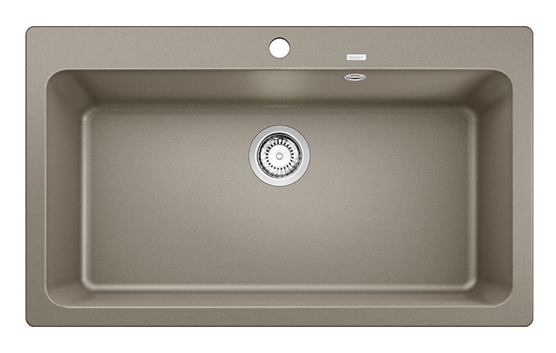 NAYA XL 9 Einbauspüle für 90 cm Unterschrank Silgranit 1 Becken  (Braun) 