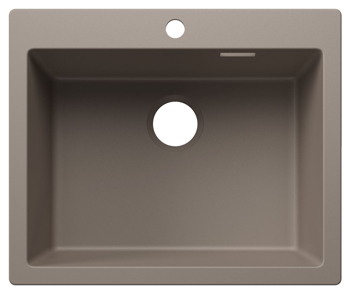PLEON 6 Einbauspüle für 60 cm Unterschrank Silgranit 1 Becken  (Grau) 