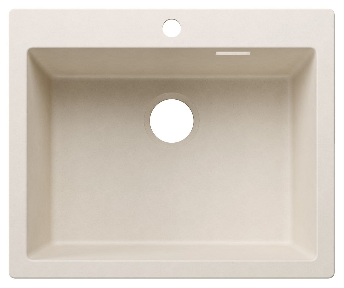 PLEON 6 Einbauspüle für 60 cm Unterschrank Silgranit 1 Becken  (Weiß) 