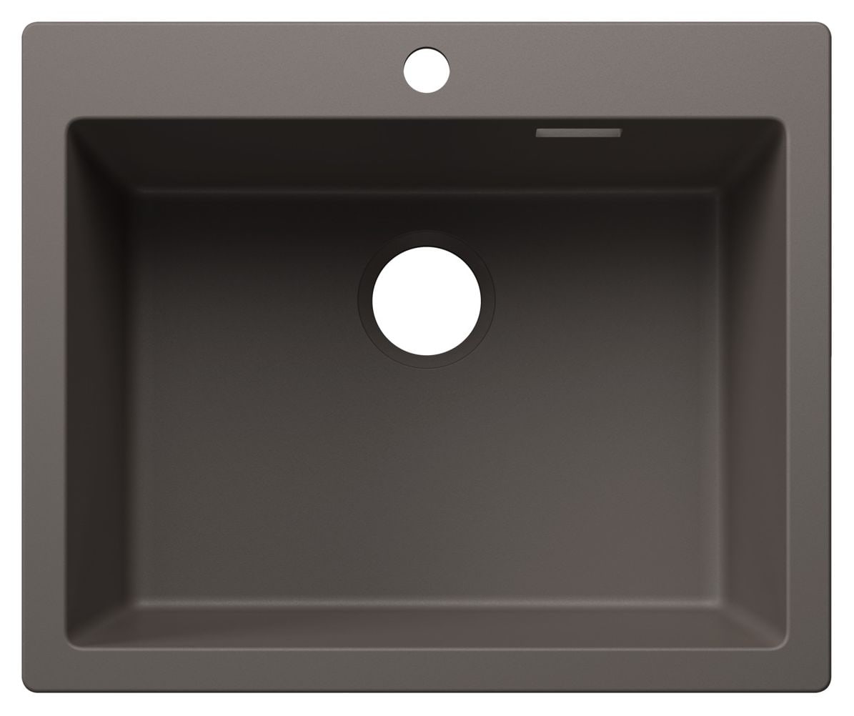 PLEON 6 Einbauspüle für 60 cm Unterschrank Silgranit 1 Becken  (Grau) 