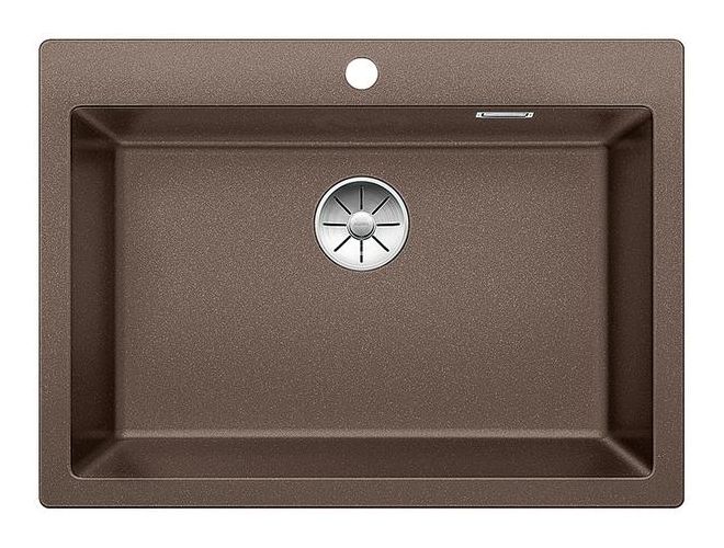 PLEON 8 Einbauspüle für 80 cm Unterschrank Silgranit 1 Becken  (Braun) 