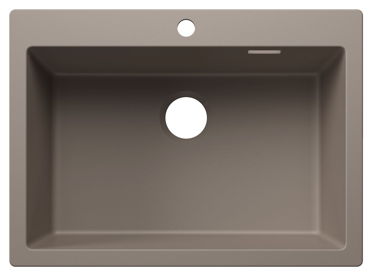 PLEON 8 Einbauspüle für 80 cm Unterschrank Silgranit 1 Becken  (Braun) 