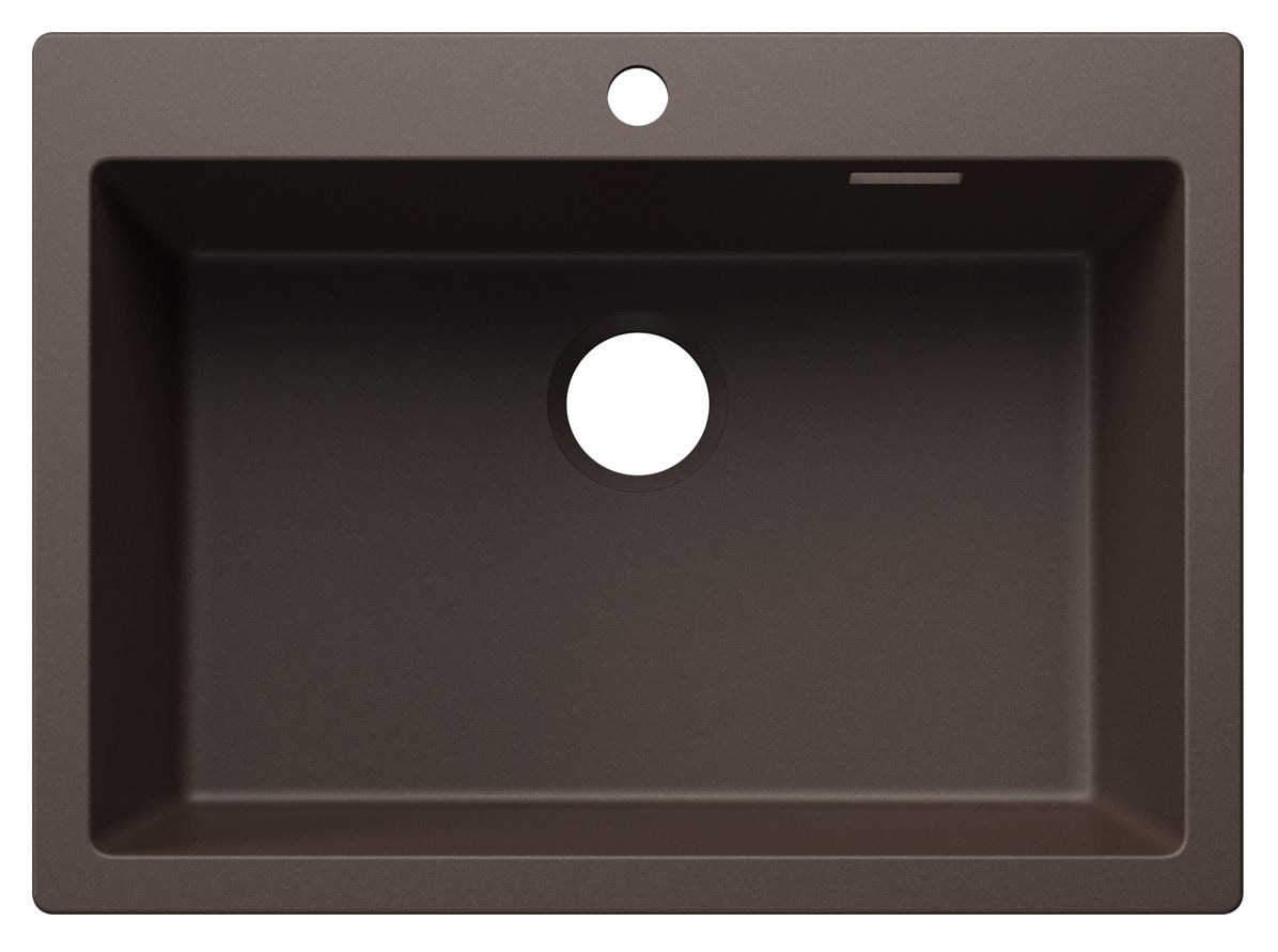 PLEON 8 Einbauspüle für 80 cm Unterschrank Silgranit 1 Becken  (Braun) 